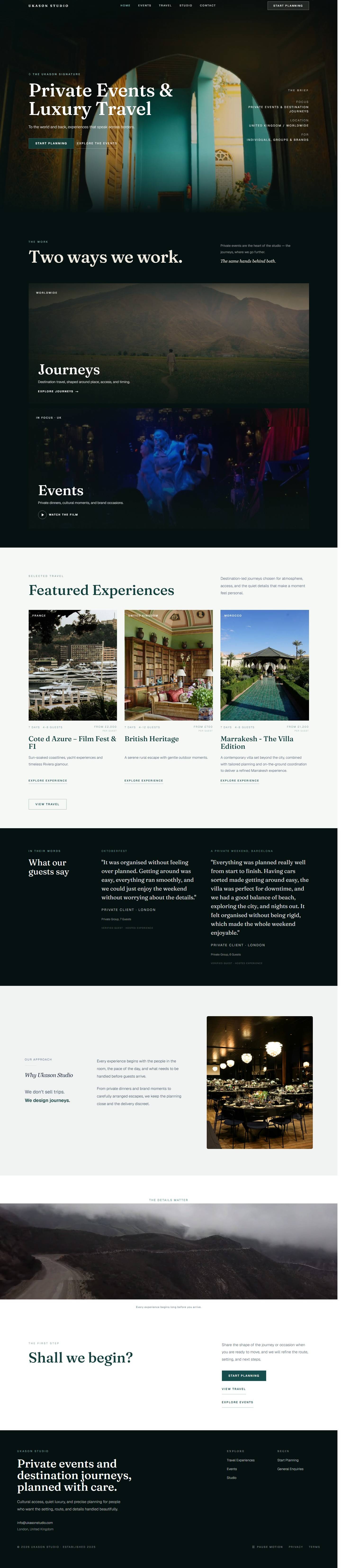Ukason Studio home page